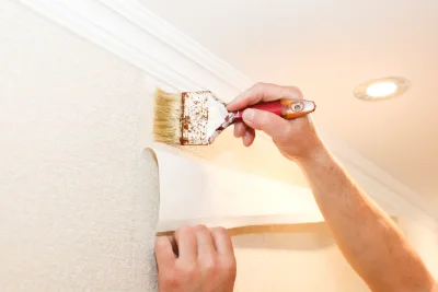 Pose de papier peint à Montchevrier — revêtements muraux et toiles de verre